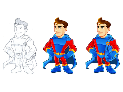 Mailing Hero Mascot cartoon character drawing hero illustration mailchimp mailing mascot sketch super superhero vector