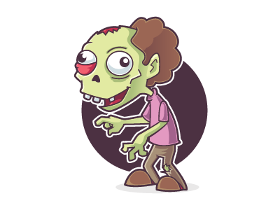 Zombie character dead design guy halloween illustration man mascot stock undead vector zombie