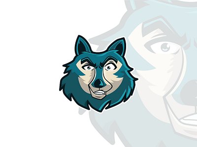 Lone Wolf beast cartoon character design logo lone mascot simple vector wolf