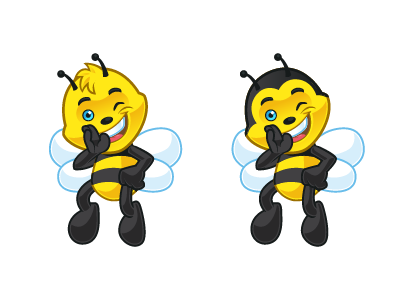 Bee Mascot adobe illustrator bee cartoon character cute design honey illustration little mascot vector