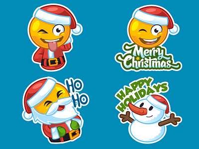 Merry Chistmas android app christmas emoji happy christmas imessage merry christmas messenger santa sticker stickers vector