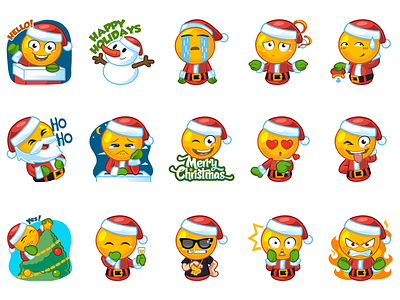 Christmas stickers android app christmas emoji happy christmas imessage merry christmas messenger new year sticker stickers vector