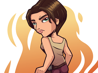 Maggie - The Walking Dead adobe illustrator cartoon character design female illustration maggie mascot the walking dead tv series vector walking dead