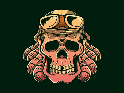 Skull Rider biker brotherhood design logo motorcycle rider skeleton skull t shirt vector vespa