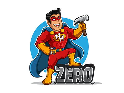 Handyman Hero character handyman hero illustration logo mascot muscle plumber repairman super superhero vector