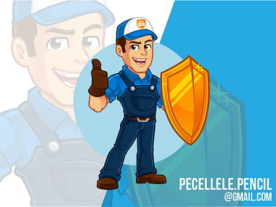 Mechanic cartooning character design guy mascot handyman mascot male mascot mascot design mechanic mascot plumber mascot repairman mascot thumbs up vector