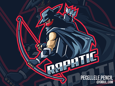 Rapatic Gaming Logo archer bandit esport esports gamer gaming logo marksman mascot streamer vector youtuber