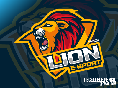 Lion Esport animal beast design esport esports gamer gaming lion logo mascot tiger vector