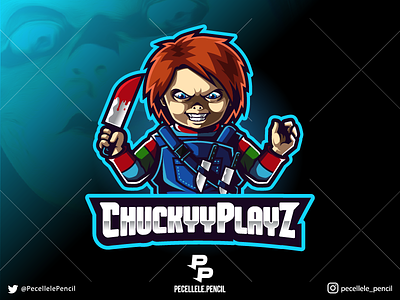 Chucky cartoon character chucky design designs esoprts esport evil gaming halloween horror illustration killer logo mascot movie murder professional vector