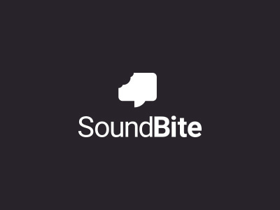 SoundBite lock up bite byte chat icon logo design