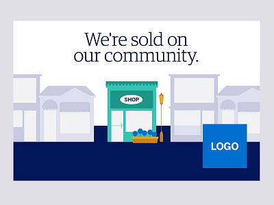 POP - We're sold on our community design illustration pop