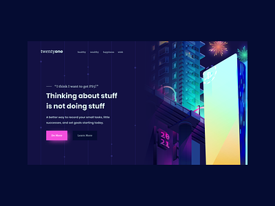 New Year Resolution is 1280 x 720 2021 building city cyberpunk dribbbleweeklywarmup futuristic header hero image illustration isometric neon night ps5 scifi vector vibrant