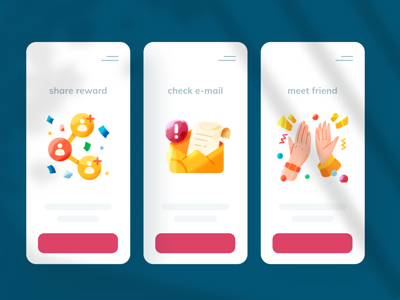 🔥 open feedback 🔥 add brushed crayon email empty state feedback fintech friend high five icons illustration mail notification product product design reward scene ui vector wip