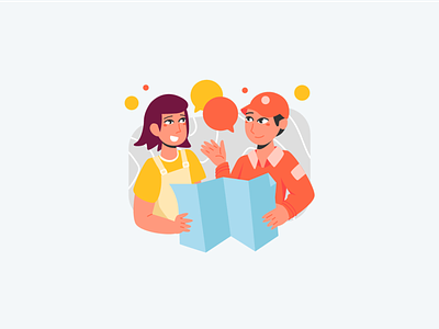 Referral asking boy character design chat concept direction girl illustration illustration style product illustration question recommend referral share sharing style talk talking vector wip