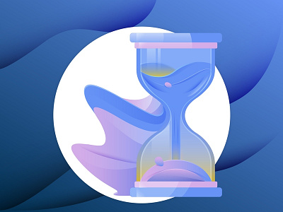 Waiting Time clock gradient hour glass icons illustration period sand glass time timer wait