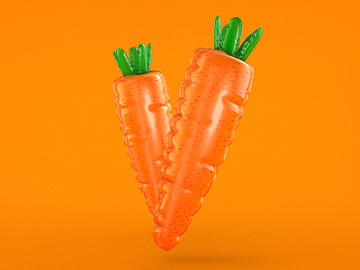 Carrot 3d c4d carrot eat your greens greyscalegorilla orange