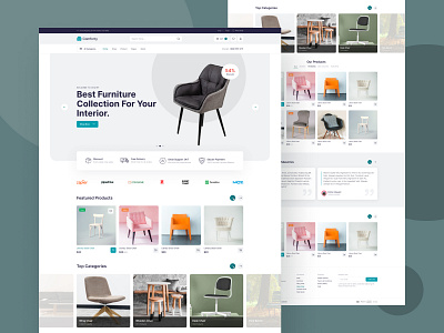 E-commerce web-site branding design e commerce ecommerce furniture online shop ui web design web site