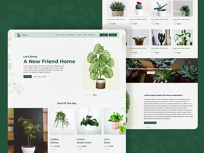 E-commerce web-site ecommerce figma online shop plants ui web site