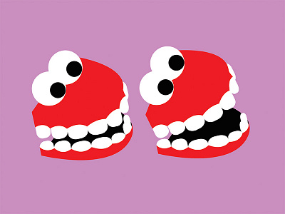 Chatter character design music pink poster red sxsw teeth toys