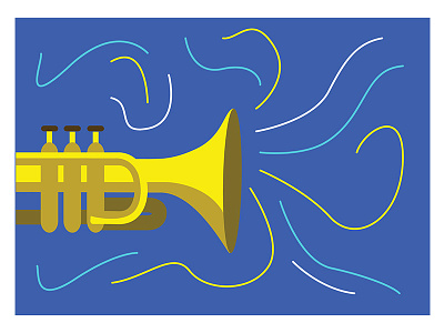 Trumpet austin illustration music poster