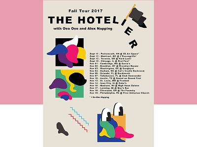 The Hotelier Fall Tour Poster color illustration music poster tour poster