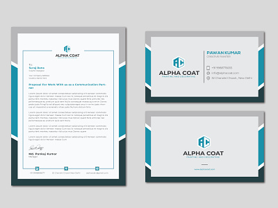 Letterhead & Business Card branding business card creative design illustrator letterhead logo photoshop stationery design visiting card