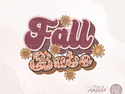 Fall Babe Png, Retro Fall Sublimation Designs