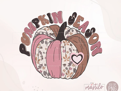 Pumpkin Season Png, Fall Sublimation Digital Design Download