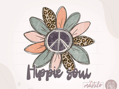 Hippie Soul Png, Hippie Boho Sublimation PNG