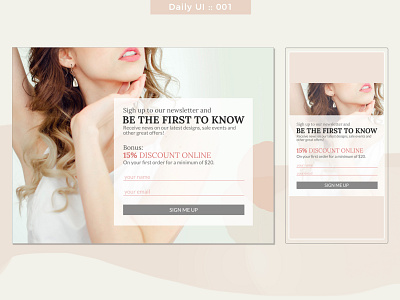 Daily UI :: 001 :: Sign Up