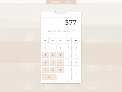 Daily UI :: 004 :: Calculator