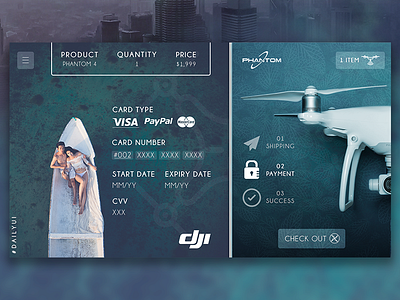 Credit Card Checkout 002 app credit card checkout dailyui dji dribbble phantom