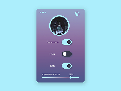 Settings 007 app dailyui dribbble settings