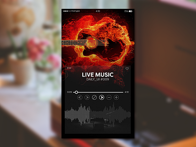 Music Player 009 dailyui dribbble music player page ui uxdesign