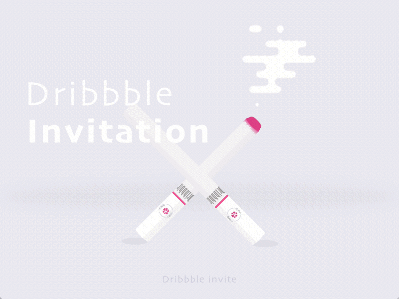 Dribbble Invitation ae cigarette effect invitation
