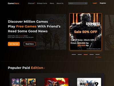 Website Market Game Store