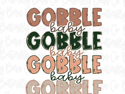 Gobble PNG | Thanksgiving PNG | Instant Download