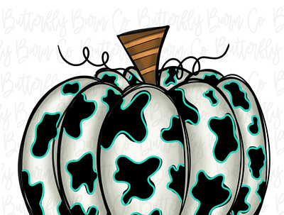 Cowhide and Teal Pumpkin PNG | Download 3d animation app branding design graphic design illustration logo ui vector