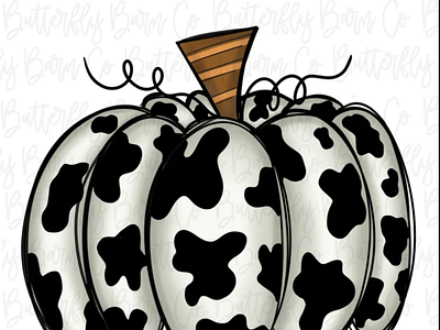 Cowhide Pumpkin PNG | Download | Sublimation