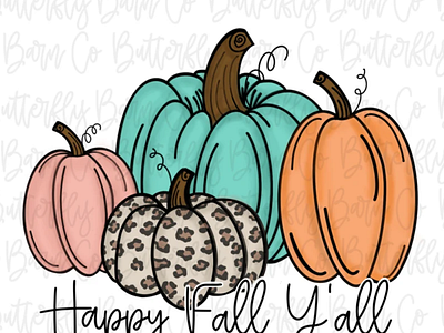 Happy Fall Yall PNG | Instant Download