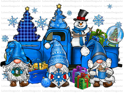 Snow Gnome Truck Png,Hello Winter Gnome Png Sublimation Design 3d animation app branding design graphic design illustration logo motion graphics ui vector