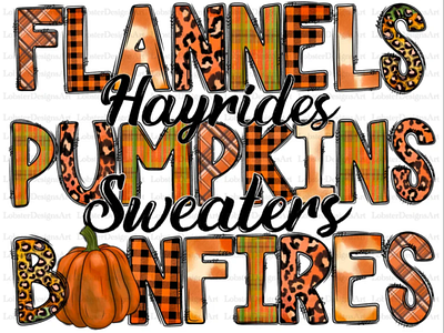 Flannels Hayrides Pumpkins Sweaters Bonfires Png