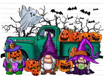 Halloween Truck Png, Happy Halloween Png