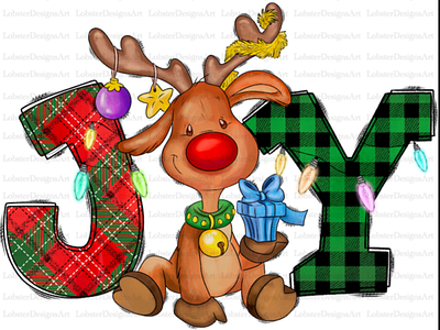 Joy Christmas PNG File, Sublimation Designs Download