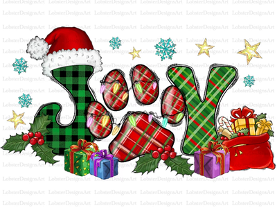 Joy Paw Png, Christmas PNG, Merry Christmas PNG