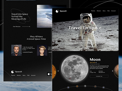 Daily UI #3 - Landing page for space travel