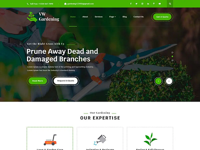 Landscaping WordPress Theme gardening landscaper landscaping ui ux website wordpress themes