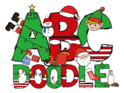 Christmas Clip Art & Doodle Letters and Numbers app branding design font graphic design illustration logo ui ux vector