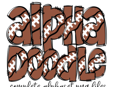 Football Alphabet Letters PNG Bundle, Grid Iron Sports Doodle Le app branding design font graphic design illustration logo ui ux vector