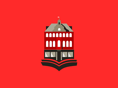 Library book filip komorowski library logo poland reading red solid vintage warsaw
